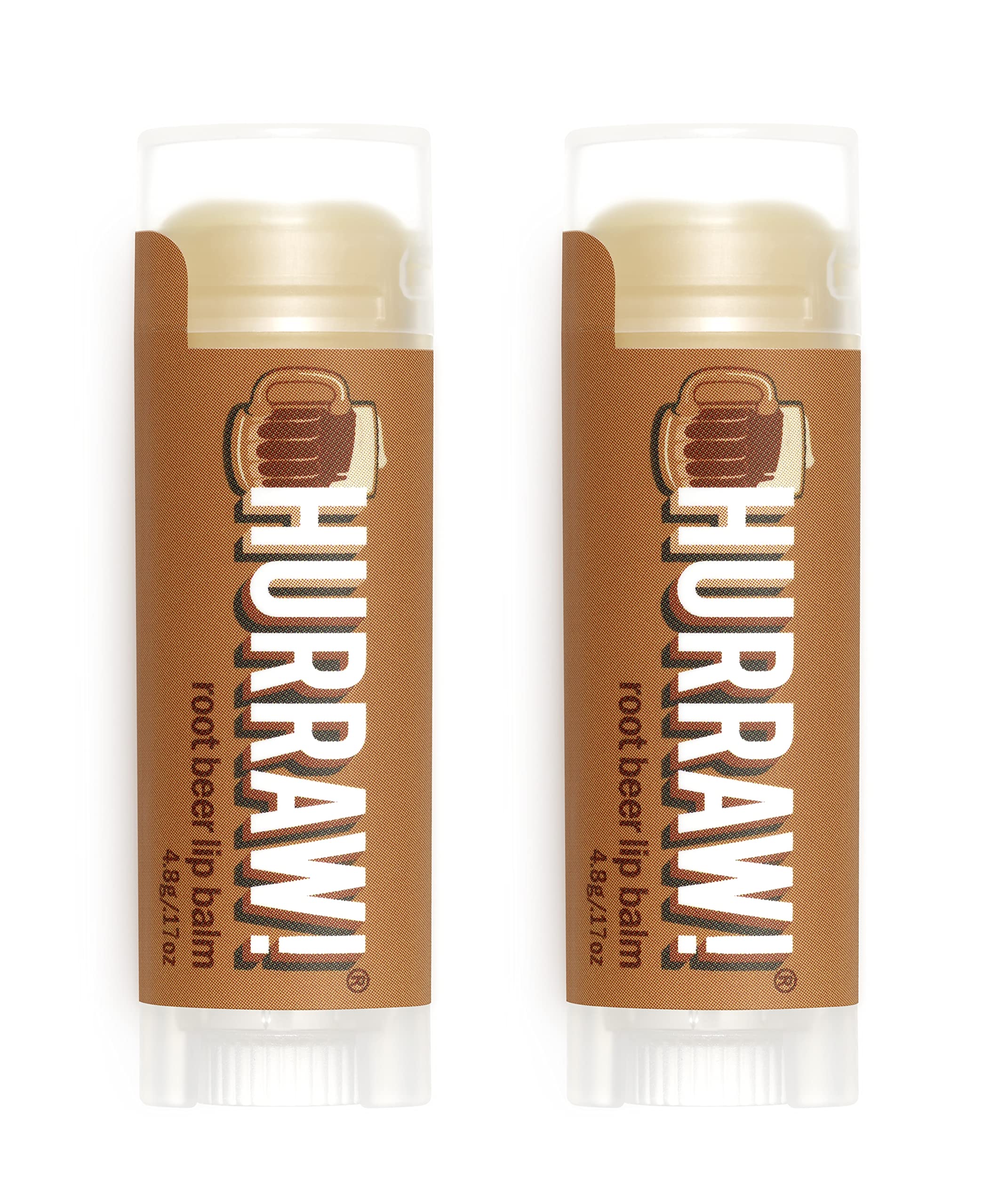 Root Beer (2 Pack) Hurraw! Lip Balm: Organic, Certified Vegan, Certified Cruelty Free, GMO Free, Gluten Free, All Natural - Luxury Lip Balm Made in the USA - ROOT BEER (2 Pack)